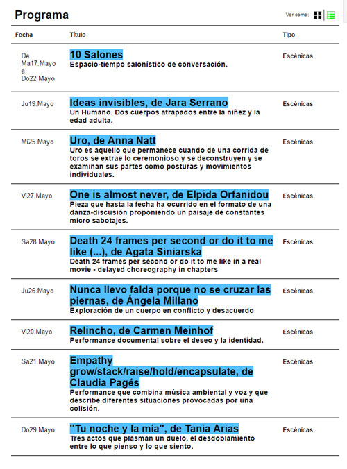 Programa Salonnières